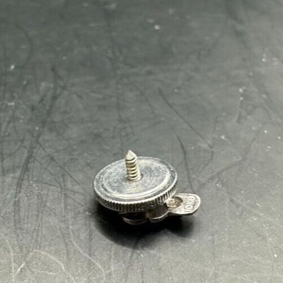 Antique Elks Lodge BPOE Lapel Pin 10K Ruby Gemstone Eyes Silver Screw Back - Picture 7 of 7